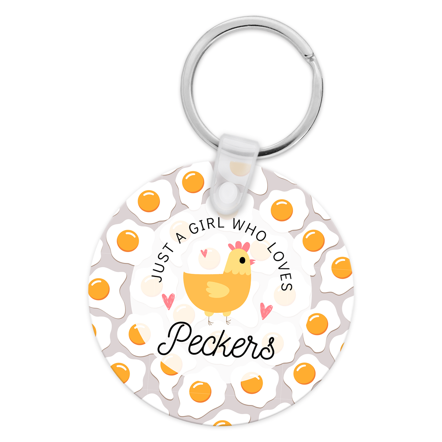 Just A Girl Who Loves Peckers Keychain