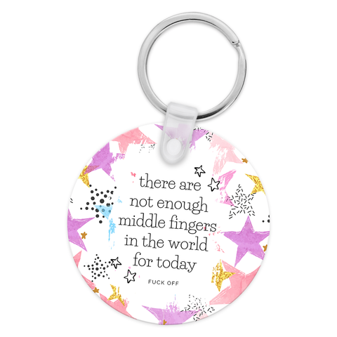 There Are Not Enough Middle Fingers In The World For Today Keychain