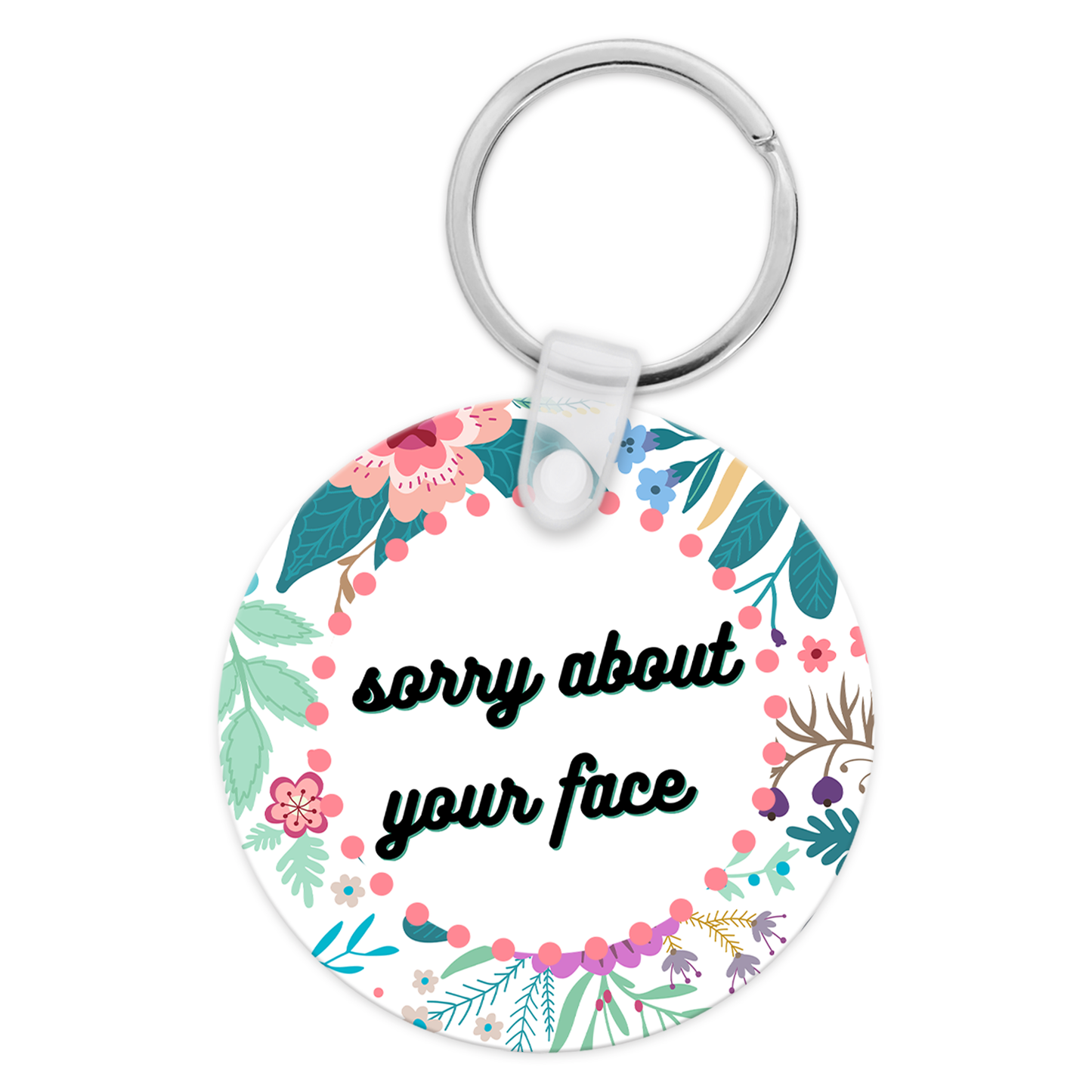 Sorry About Your Face Keychain