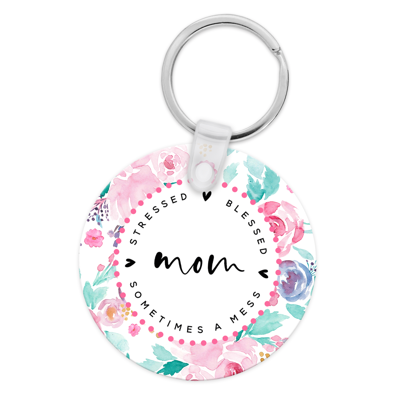Tcb Keychain Stressed Blessed and Sometimes a Mess Mom Keychain – tcb co.