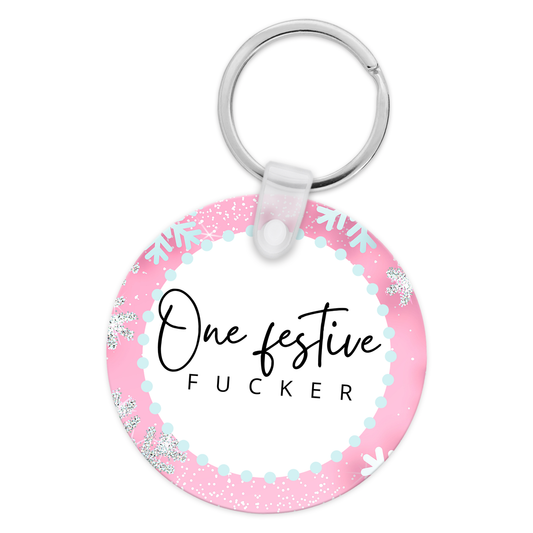 One Festive Fucker Keychain