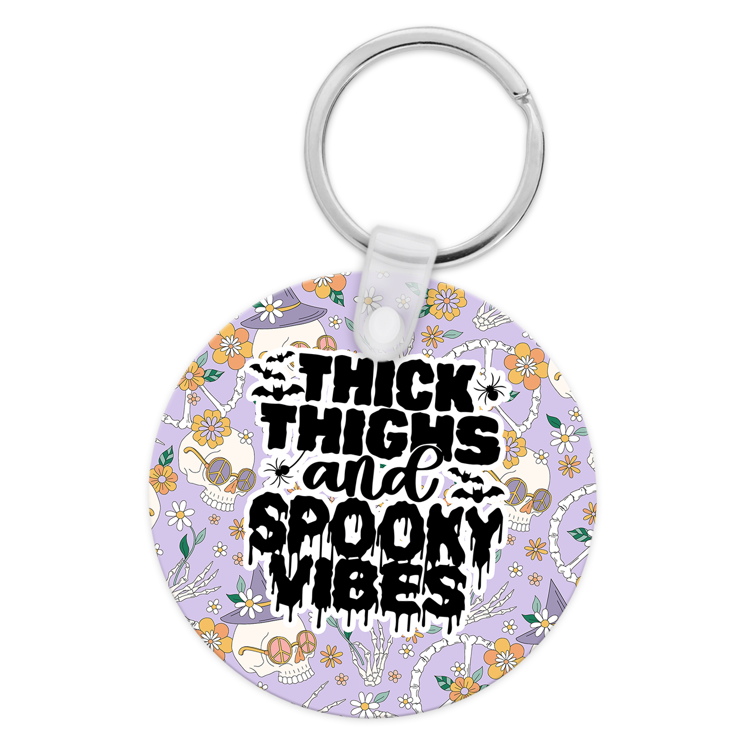 Tcb Keychain Thick Thighs and Spooky Vibes Keychain – tcb co.