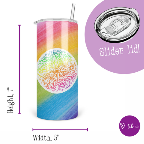 Sweary Mandala Skinny Tumbler
