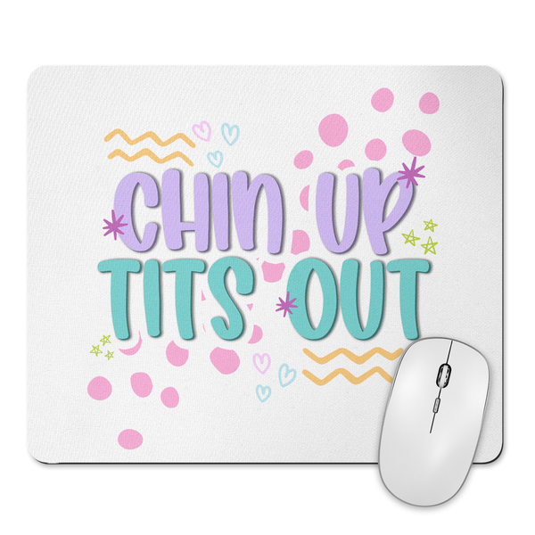 Chin Up Tits Out Mousepad & Coaster Set