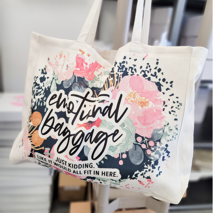 Emotional Baggage Oversized Floral Tote Bag