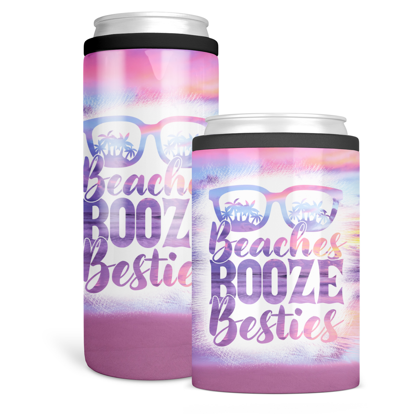 Beaches Booze And Besties Can Cooler