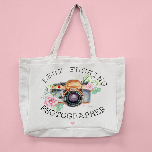 Best Fucking Photographer Oversized Tote Bag