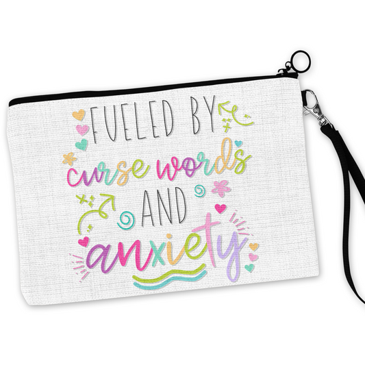 Fueled by Cuss Words and Anxiety Cosmetic Bag