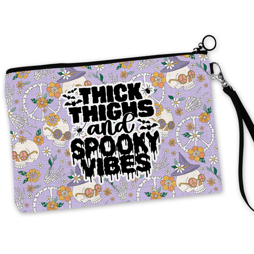 Thick Thighs and Spooky Vibes Cosmetic Bag