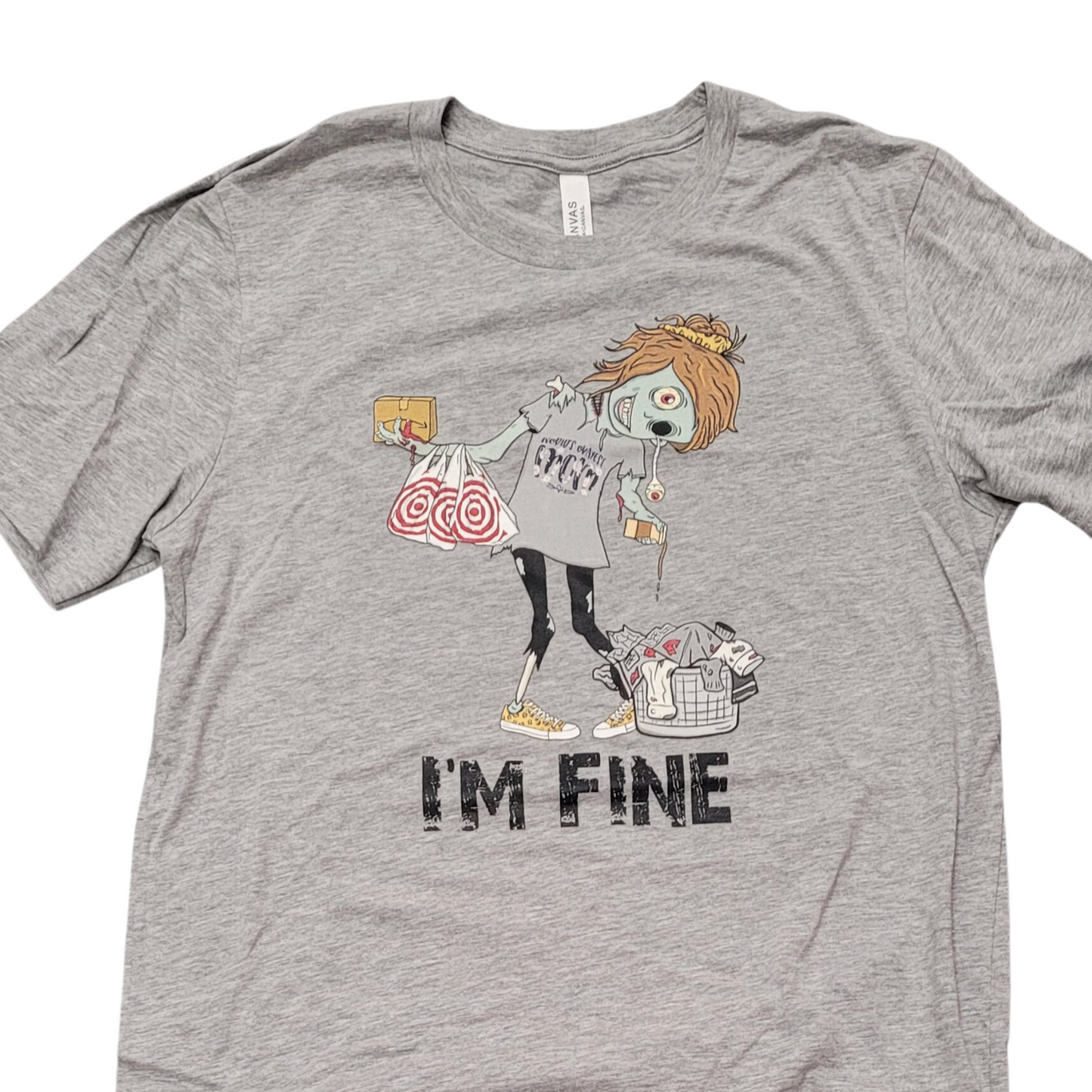 I'm Fine Zombie Mom Tshirt (Ready To Ship)